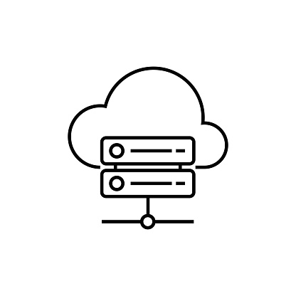 Cloud Hosting line icon