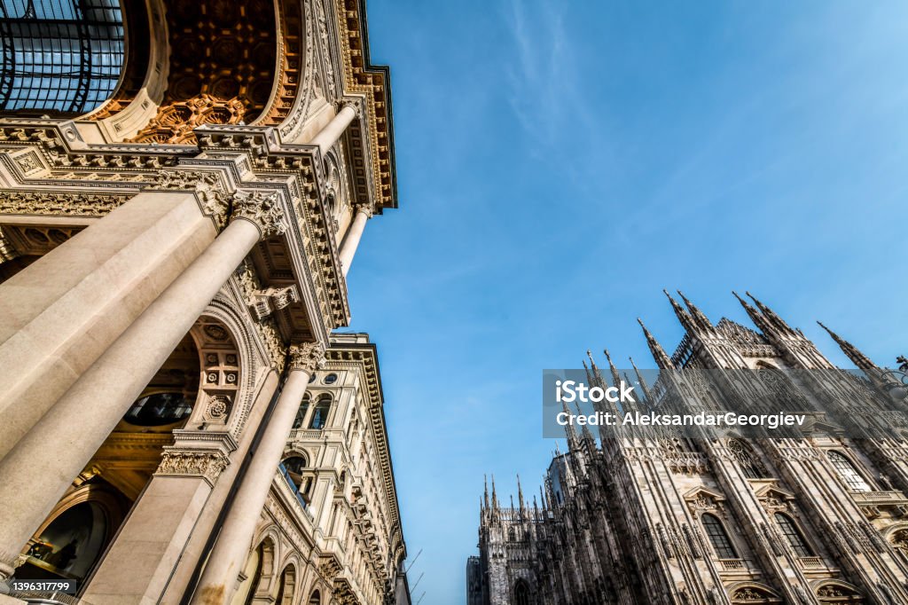 Vittorio Emanuele II Gallery Next To Duomo In Milan, Italy Milan Stock Photo