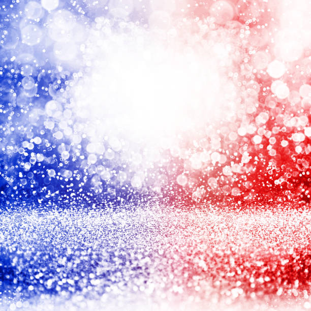 istock Patriotic red white blue fireworks July 4th, fourth, 4, Memorial Day background 1396329017