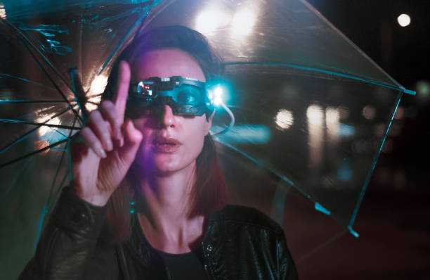 istock Woman experiences the Metaverse 1396331811