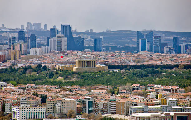 Panoramic Ankara view with anitkabir and bestepe