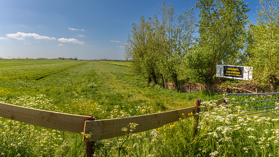 Hazerswoude-Dorp, Netherlands - May 8, 2022: A canvas with the text 