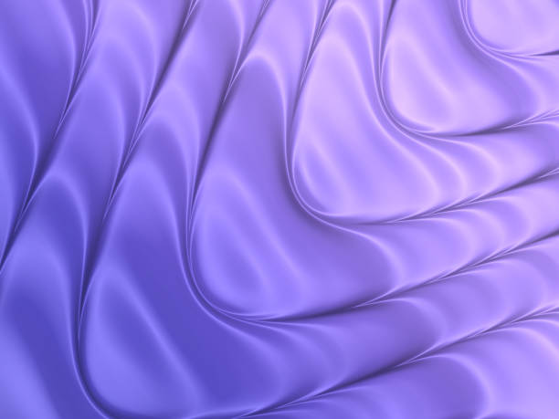 purple lilac pink ombre shape flowing wave pattern very peri pearl squiggle futuristic texture color gradient striped violet blue pale pink wavy rippled abstract background trendy color of year 2022 modern fractal fine art digitally generated image - vloeistof fotos stockfoto's en -beelden