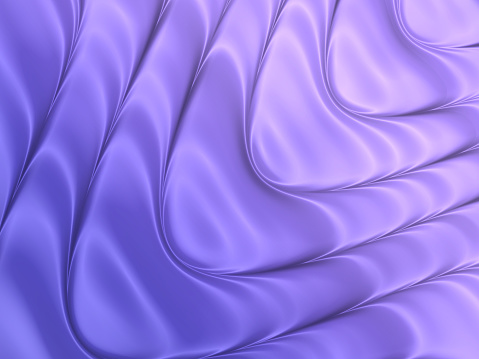 Purple Lilac Pink Ombre Shape Flowing Wave Pattern Very Peri Pearl Squiggle Futuristic Texture Color Gradient Striped Violet Blue Pale Pink Wavy Rippled Abstract Background Trendy Color of Year 2022 Modern Fractal Fine Art Digitally Generated Image for banner, flyer, card, poster, brochure, presentation