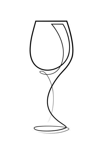 ilustraciones, imágenes clip art, dibujos animados e iconos de stock de elegante de wineglass - copa de vino