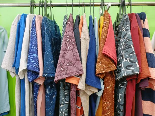 istock Clothes hanging in the hanger at Shop 1396336863