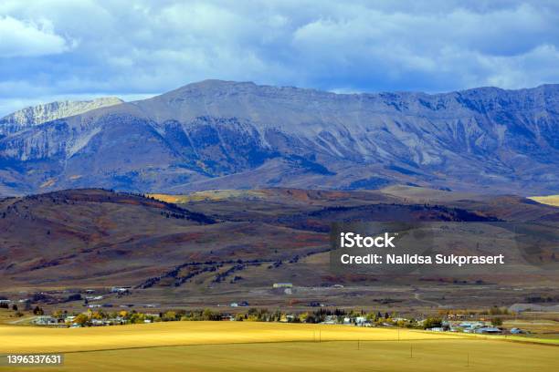 Canadian Rockies Landscape Lundbreck Alberta Canada Stock Photo - Download Image Now