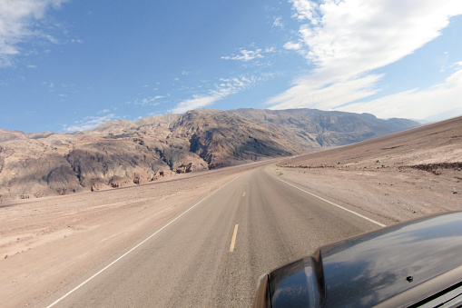 Driving through Death Valley, CA