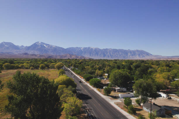 istock Aerial view of Bishop, CA 1396342537