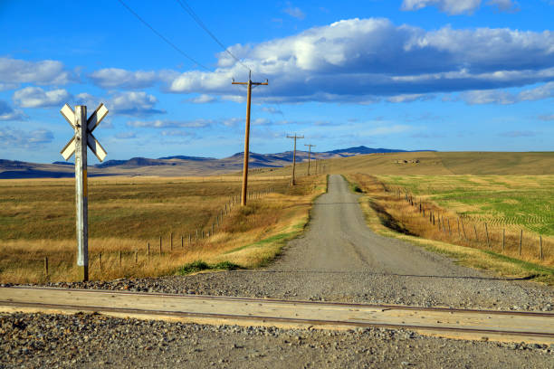 istock Country Road Canadian Landscape Alberta Canada 1396346242