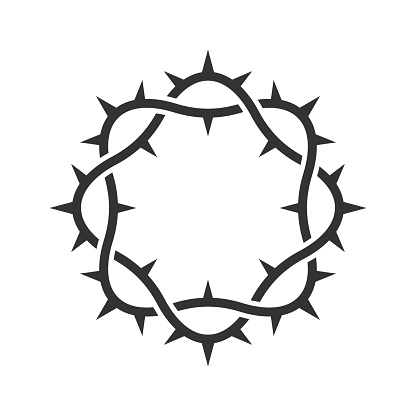 Vector logo. Crown of thorns of the Lord and Savior Jesus Christ.