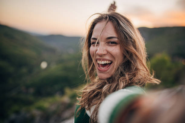 istock Beautiful woman in nature 1396350186