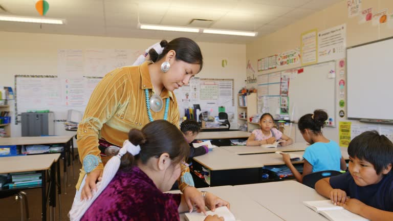 Elementary School Classroom Students