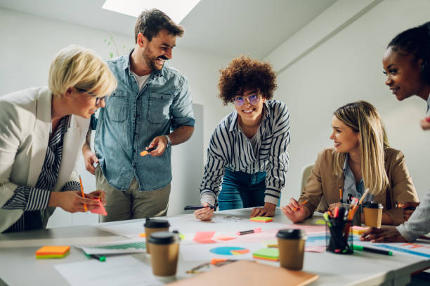 istock Multiracial business team on a meeting in a modern bright office 1396355930