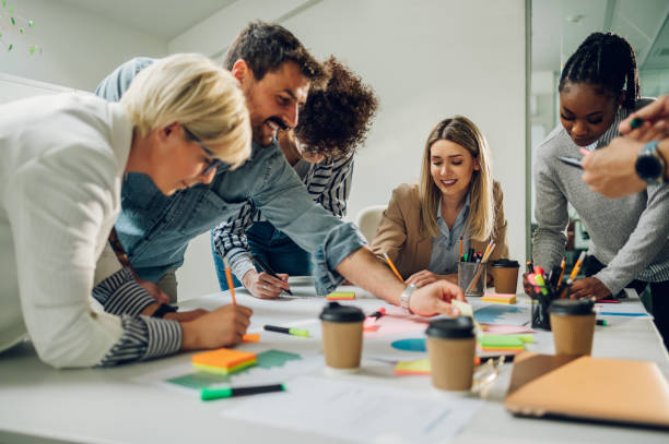 istock Multiracial business team on a meeting in a modern bright office 1396355931