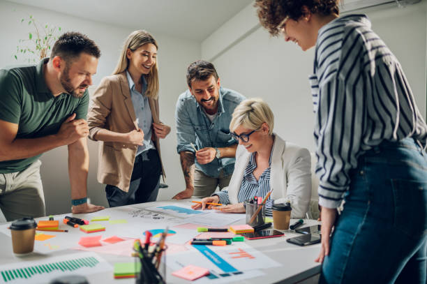 istock Multiracial business team on a meeting in a modern bright office 1396355942
