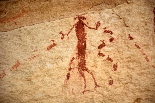 istock Ascending Sheep  Pictograph (Petroglyph) 1396358899