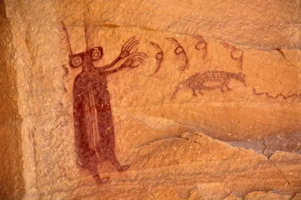 Native Indian Rock Art in San Rafael Swell, Utah USA