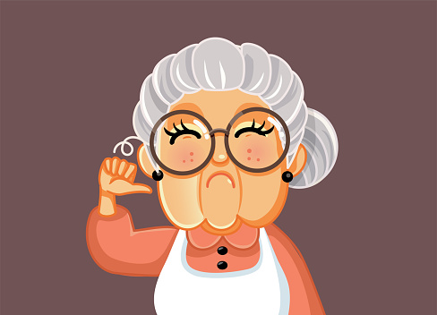 Free download of grumpy old lady vector graphics and illustrations