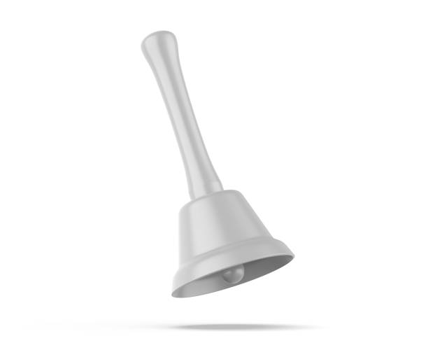 istock Blank  Handheld Bell to Ring for Beer, Service Bell Gag Gift, Beer Lover Gift template, 3d render illustration. 1396378039