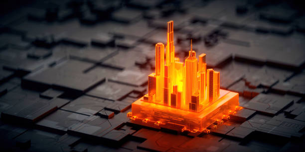 istock 3D rendering of cyberpunk AI. Circuit board. Technology background. Central Computer Processors CPU and GPU concept. Motherboard digital chip. Tech science background. 1396378188