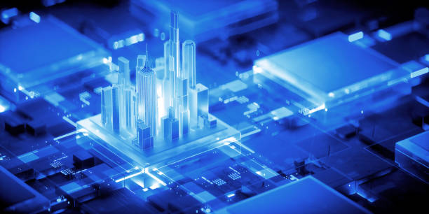 istock 3D rendering of cyberpunk AI. Circuit board. Technology background. Central Computer Processors CPU and GPU concept. Motherboard digital chip. Tech science background. 1396378201