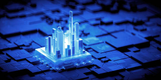 istock 3D rendering of cyberpunk AI. Circuit board. Technology background. Central Computer Processors CPU and GPU concept. Motherboard digital chip. Tech science background. 1396378205