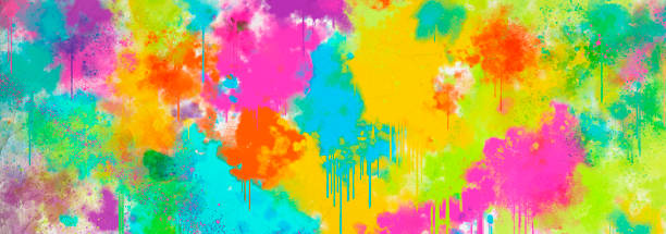 bunter grunge paint bildhintergrund - textured textured effect graffiti paint stock-fotos und bilder
