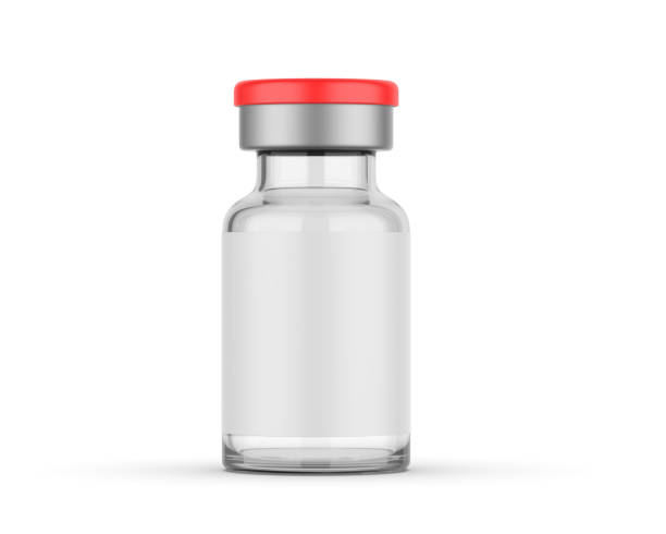 istock Blank Glass Vaccine Bottle Vial Mockup. 1396382564