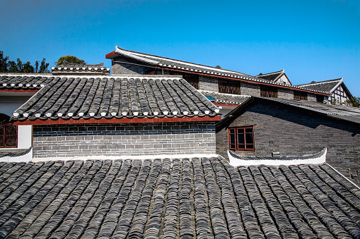Roofs Ancient Town Outside of Guiyang Guizhou China