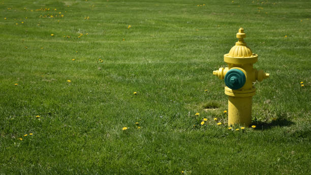 Dispenser water for fire hydrant. stock photo