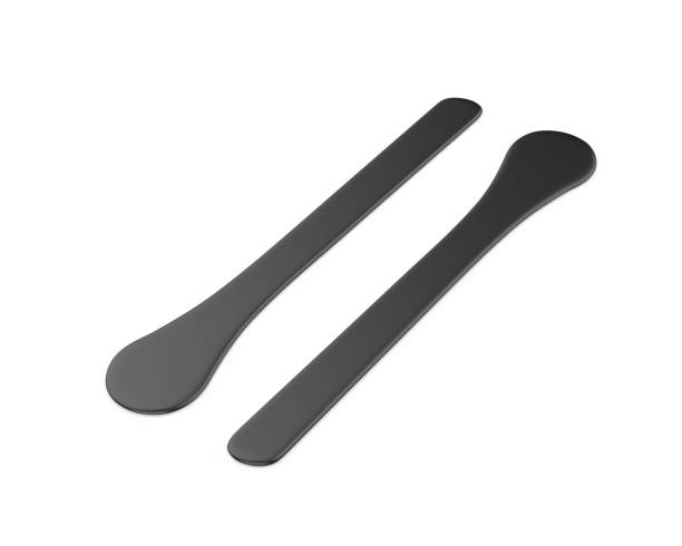 istock Blank Cosmetic Spatula makeup applicator template for mockup and branding. 1396383957