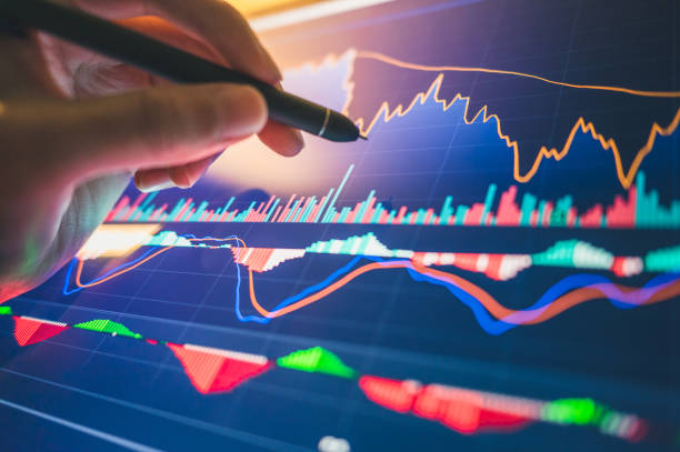 istock Stock market data on digital LED display. Fundamental and technical analysis with candle stick graph chart of stock market trading to represent about Bullish and Bearish point. 1396384824
