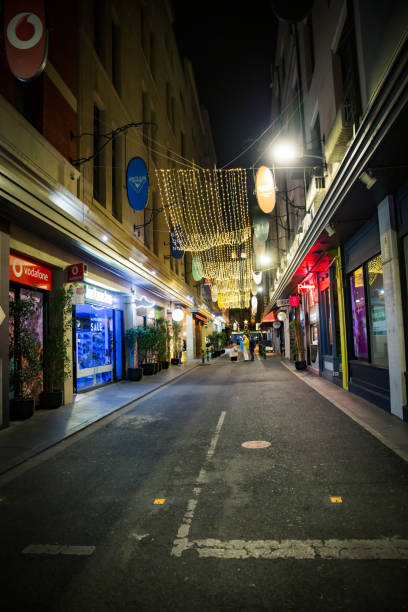 istock Night view scene in Melbourne CBD 1396391198