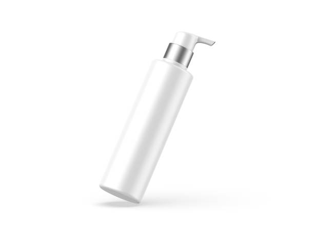 istock Blank cosmetic bottle with pump dispenser for branding and mockup, ready for design presentation, 3d render illustration 1396395401