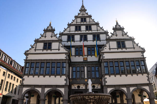 Paderborn Jewel Town Hall Facade paderborn stock pictures, royalty-free photos & images
