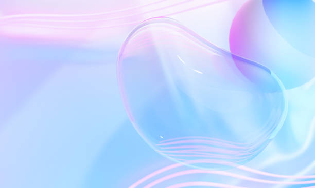 istock Abstract pink purple glass background 3D shape. 3D illustration rendering. 1396399692