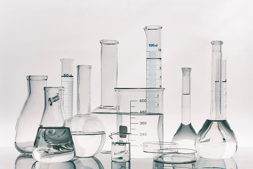 Medical chemical instruments glassware photography