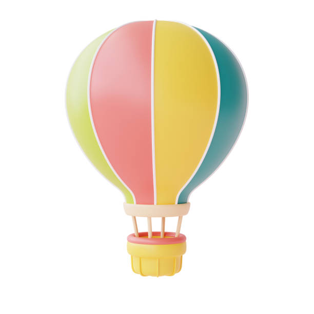 istock colorful hot air balloon isolate on white background,summer beach elements,3d rendering. 1396417067