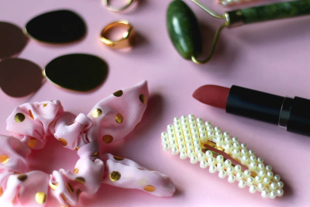 istock Make Up and Accessories on Pink Background 1396420990
