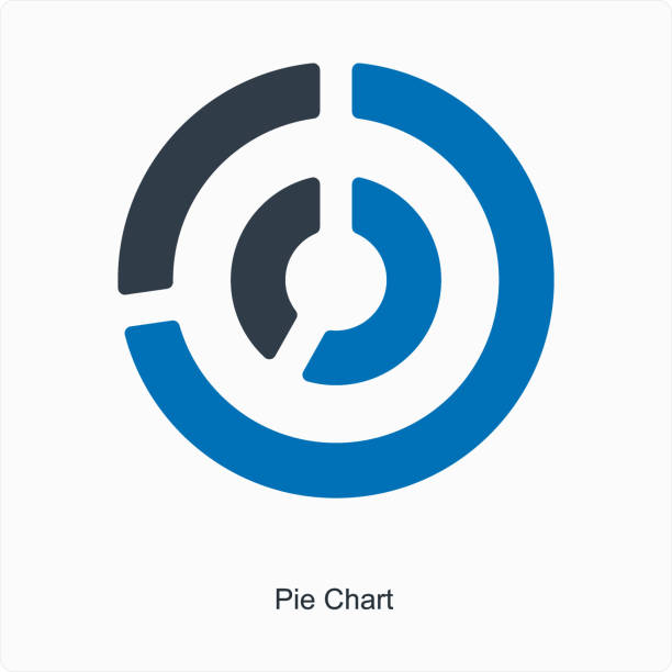 Pie Chart These are Black and Blue Mix Icons оновлена база даних українців stock illustrations