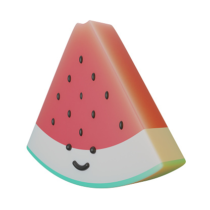 Summer Watermelon 3D Render Illustration
