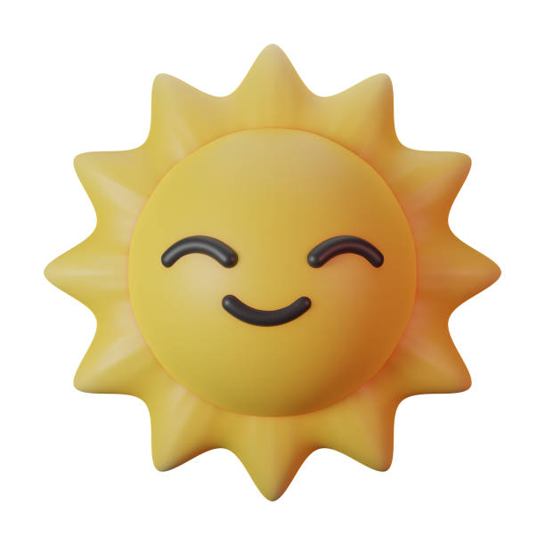 istock Summer Sun Character Cream 3D Render Icon 1396429614