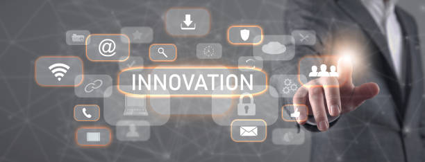 istock Man hand touching in Innovation concept. Internet, Business, Technology 1396431367