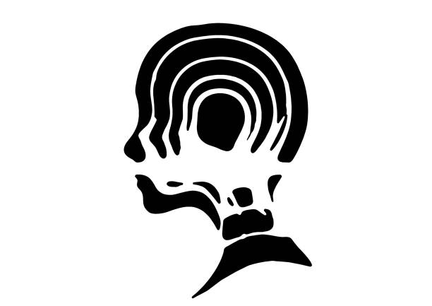 Artistic and abstract abstract person profile silhouette