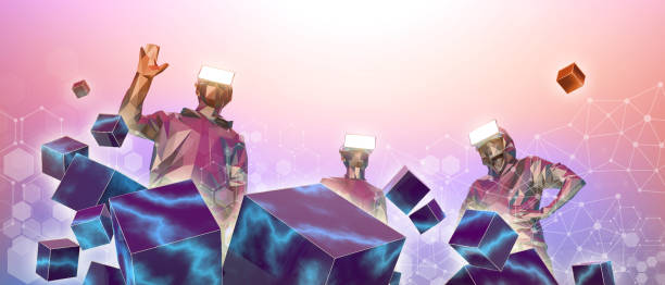 istock Experiences Metaverse digital world and Futuristic cyber Space technology for VR virtual digital concept. Innovation of cyber Space, e-sport, game-3d Rendering 1396432857