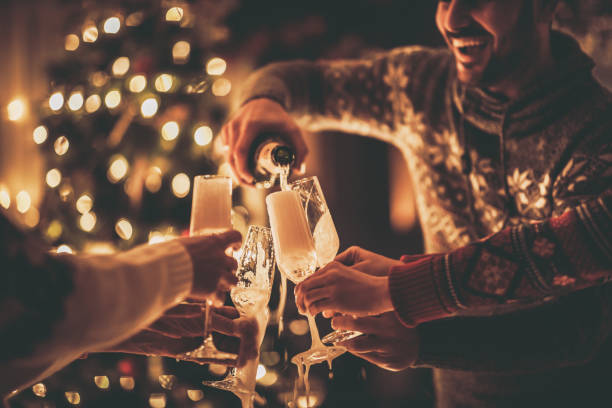 istock Pouring champagne on New Year's party! 1396440760