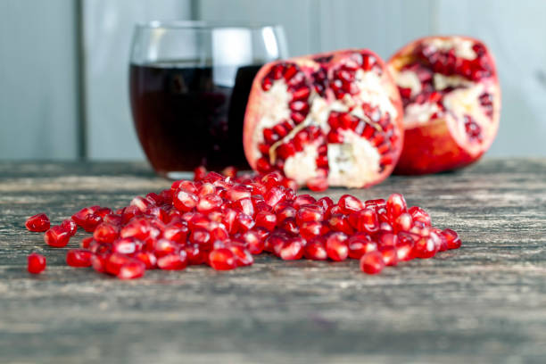 istock ripe red pomegranate whose grains are used for nutrition 1396444066