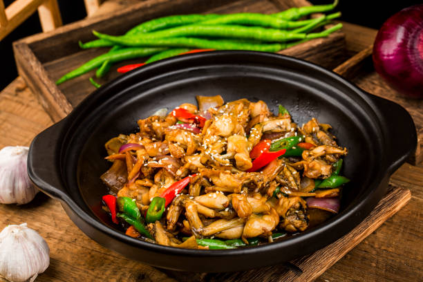 istock Delicious Chinese foodFried frog with chili 1396451061