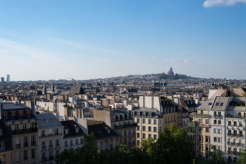 Beautiful buildings of Paris and the Sacré-Cœur